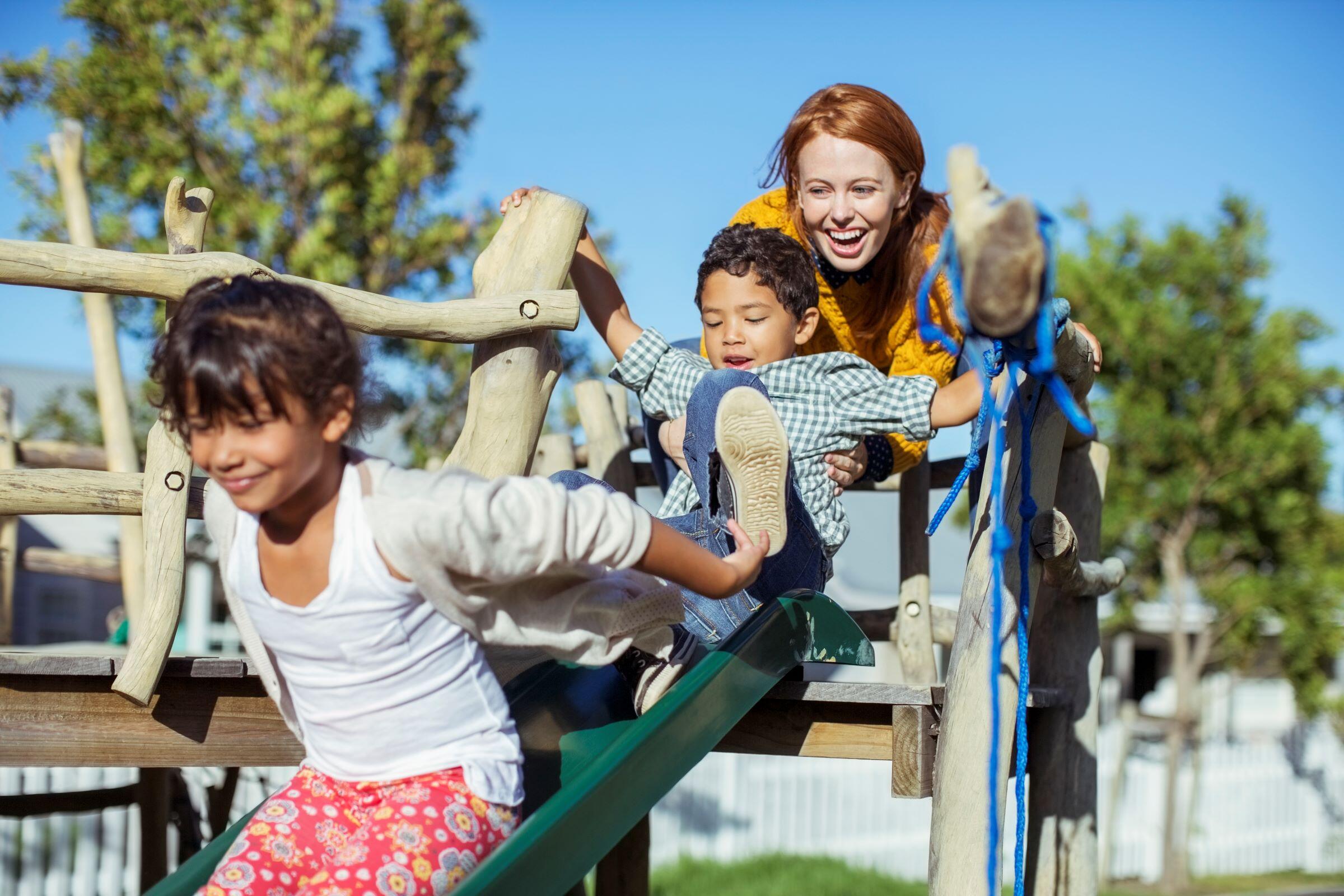 Gezellig buitenspelen op de kinderopvang