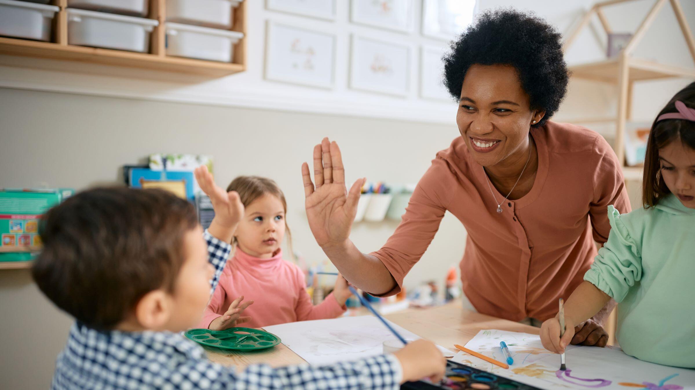 Gezellige sfeer op de kinderopvang